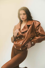 Cazadora de piel Manech 001 CARAMEL