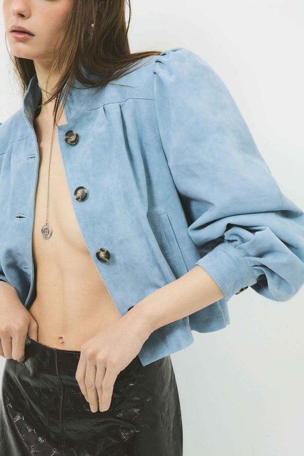 CHAQUETA DE ANTE MANECH 006 BABY BLUE