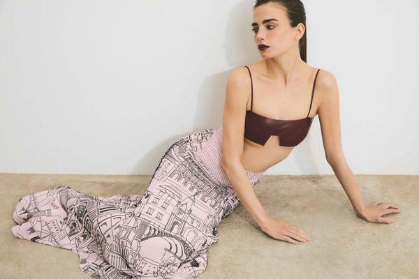 CONJUNTO FALDA Y TOP PARIS BLACK ROSÉ