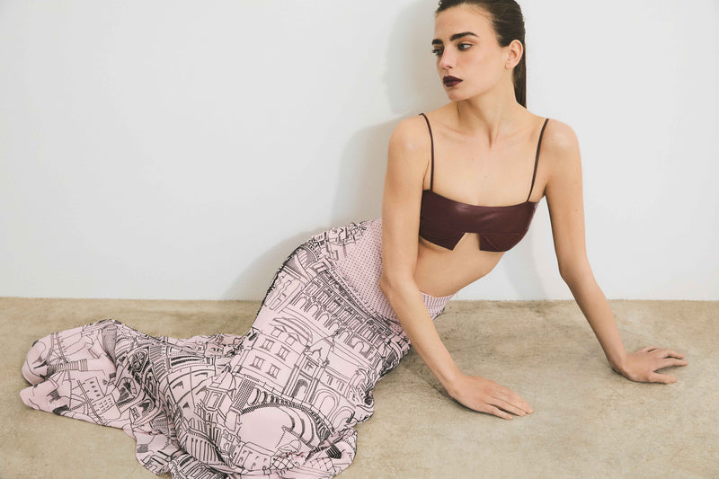 CONJUNTO FALDA Y TOP PARIS BLACK ROSÉ