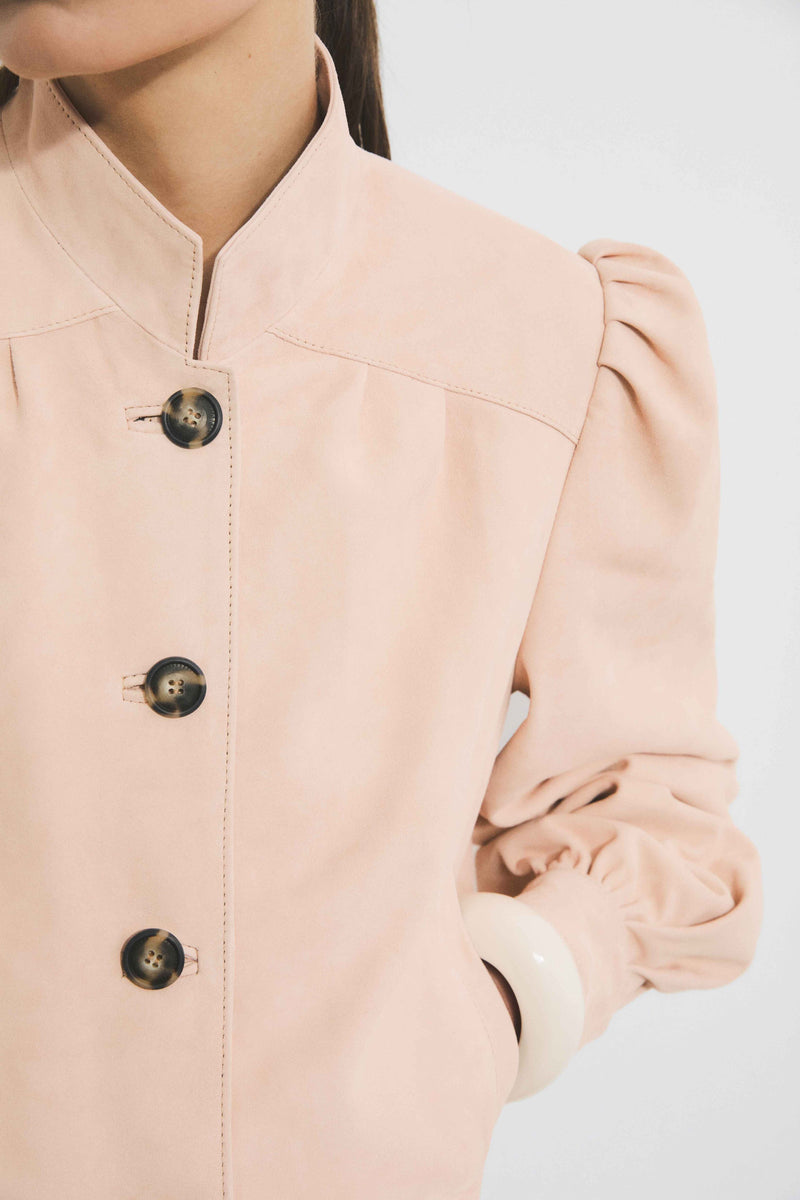 CHAQUETA DE ANTE MANECH 006 CHAMPAGNE ROSÉ