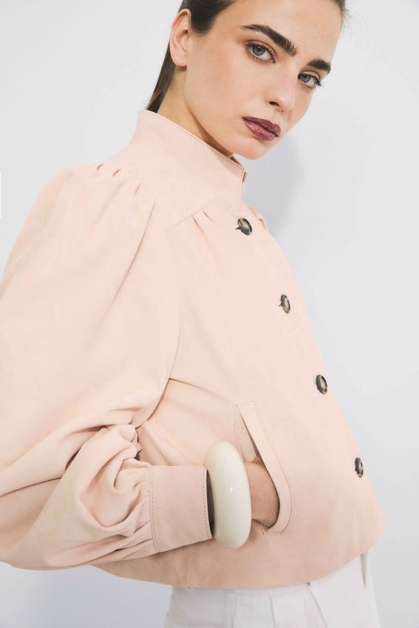 CHAQUETA DE ANTE MANECH 006 CHAMPAGNE ROSÉ