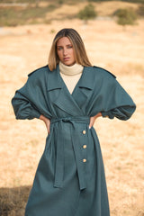 ABRIGO 001 LARGE DENIM WOOL
