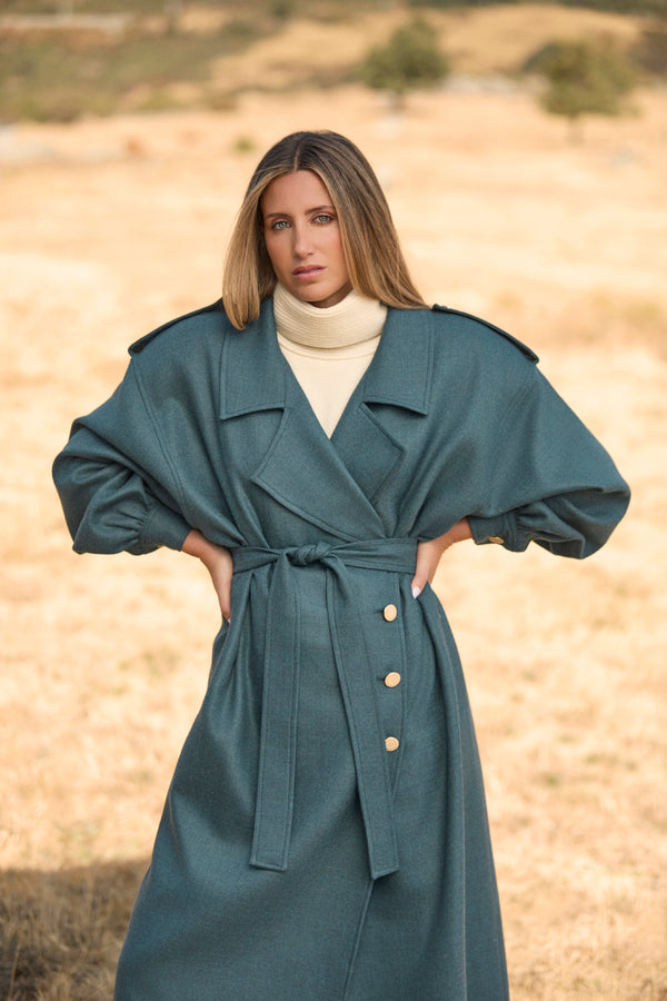ABRIGO 001 LARGE DENIM WOOL