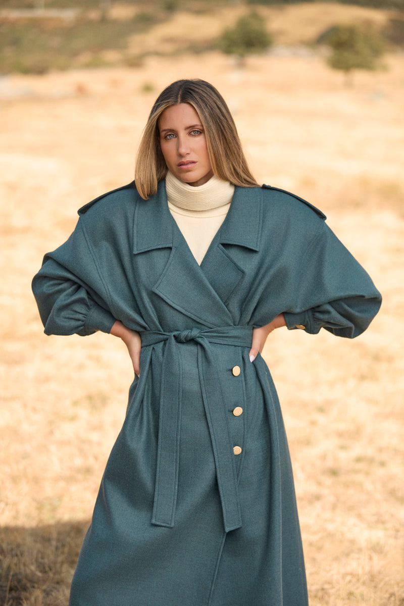 ABRIGO 001 LARGE DENIM WOOL