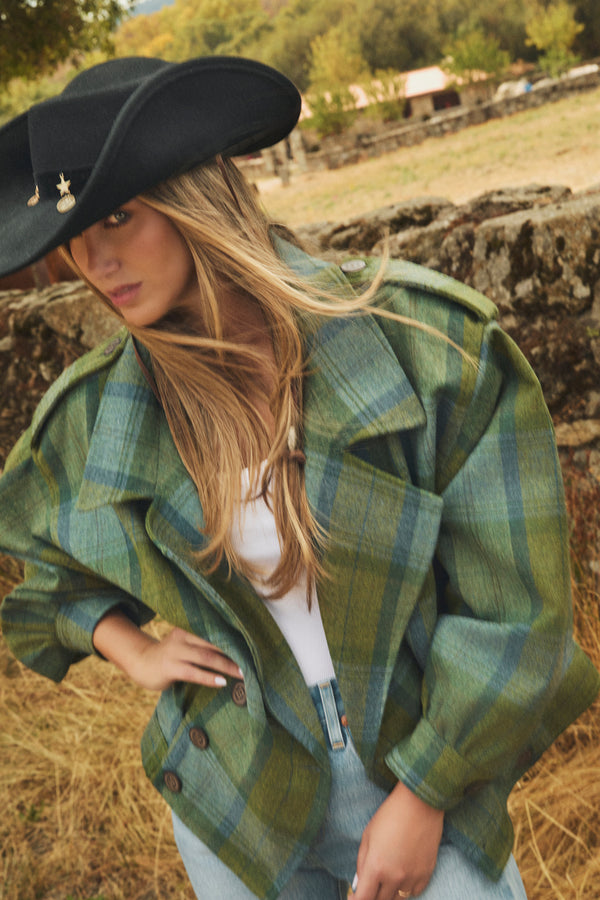 CHAQUETÓN DE LANA MANECH 001 GREEN HIGHLAND