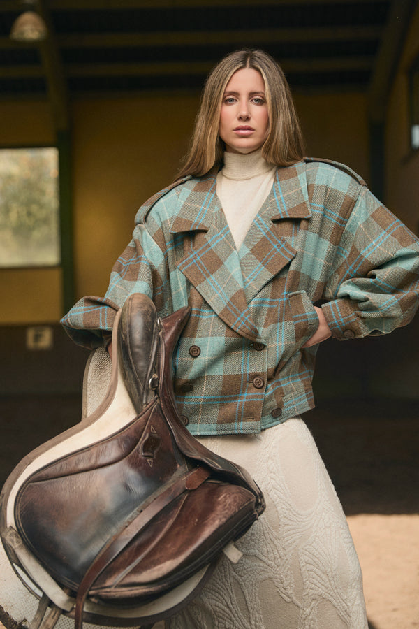 CHAQUETÓN DE LANA MANECH 001 BLUE LOCH
