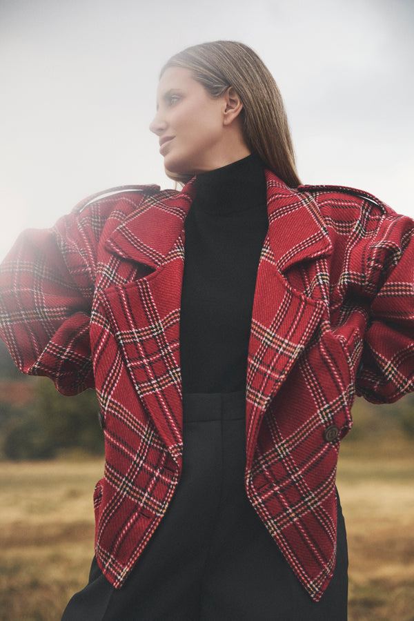 CHAQUETÓN DE LANA MANECH 001 RED LONDON