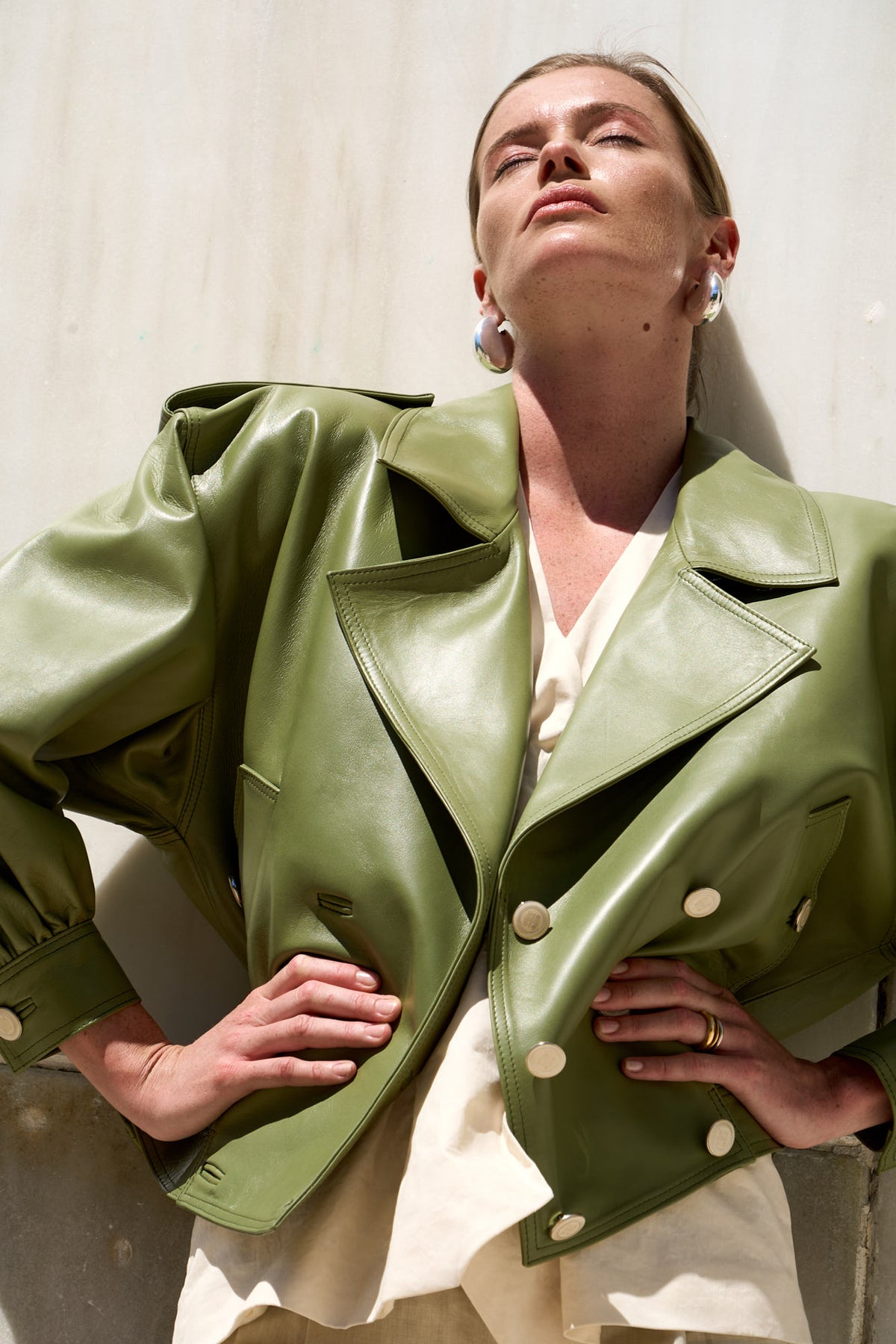 CHIPIE LEATHER オリーブグリーンジャケット Mサイズ Manech 001L Olive – MANECH. Limited pieces made 100% in Spain