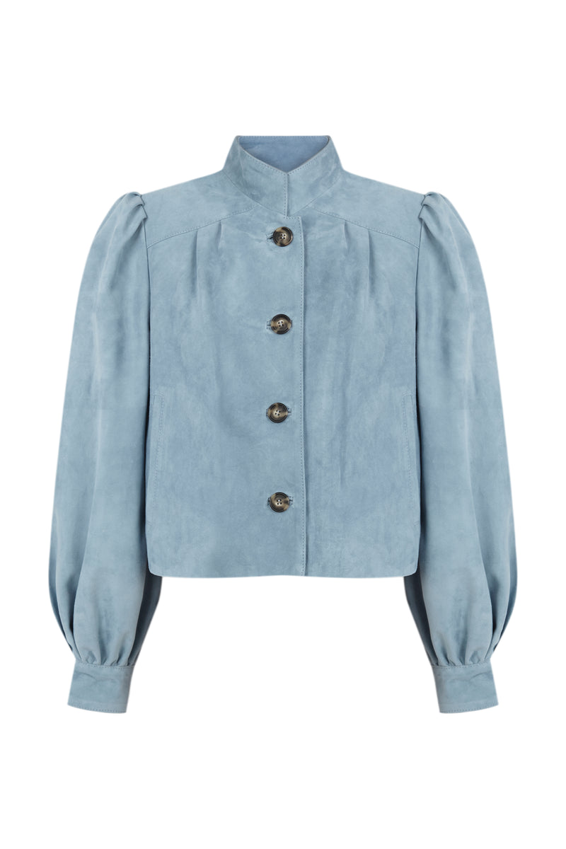Manech Marca Ropa MANECH 006 BABY BLUE SUEDE JACKET – MANECH. Limited pieces made 100% in ...