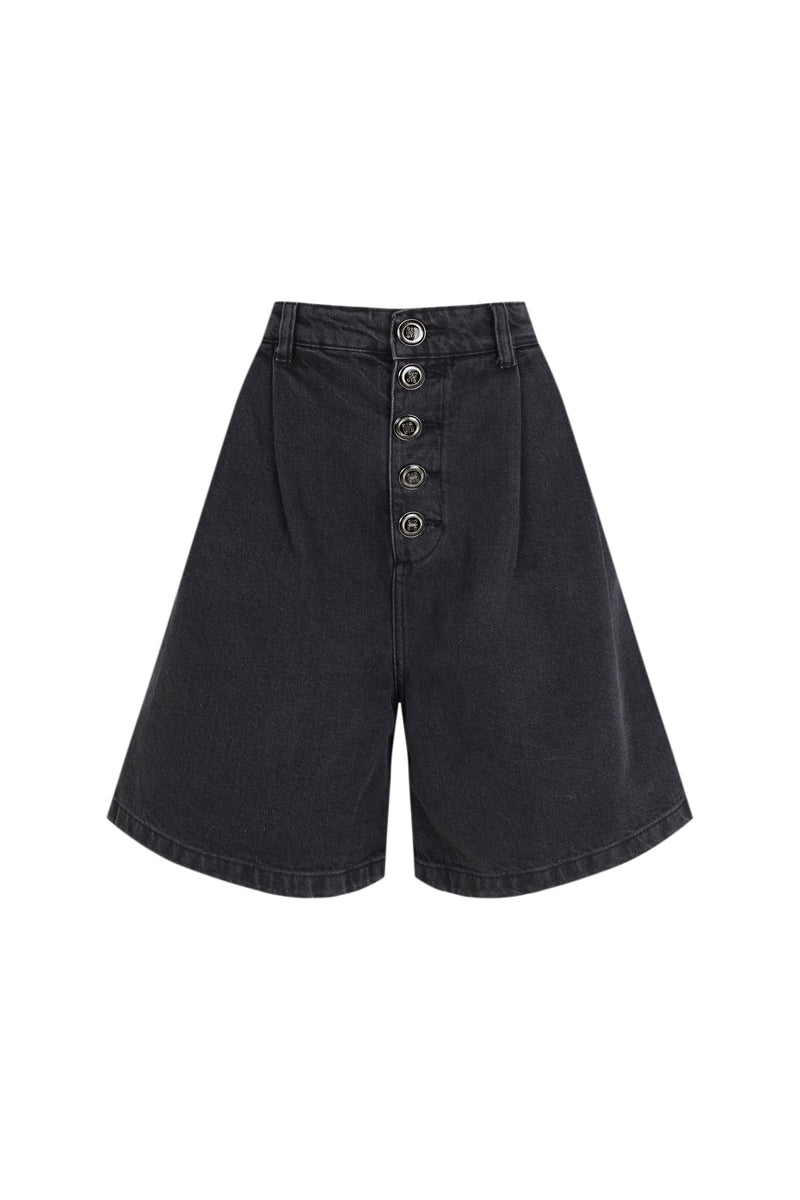 001 DUNKELGRAU DENIM-SHORTS