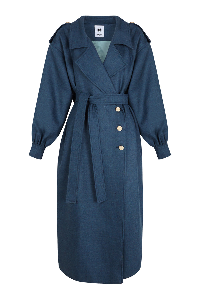 ABRIGO 001 LARGE DENIM WOOL