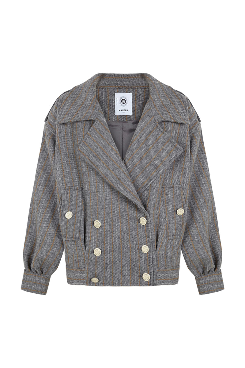 Cazadora de Lana Manech 001 W Light Grey