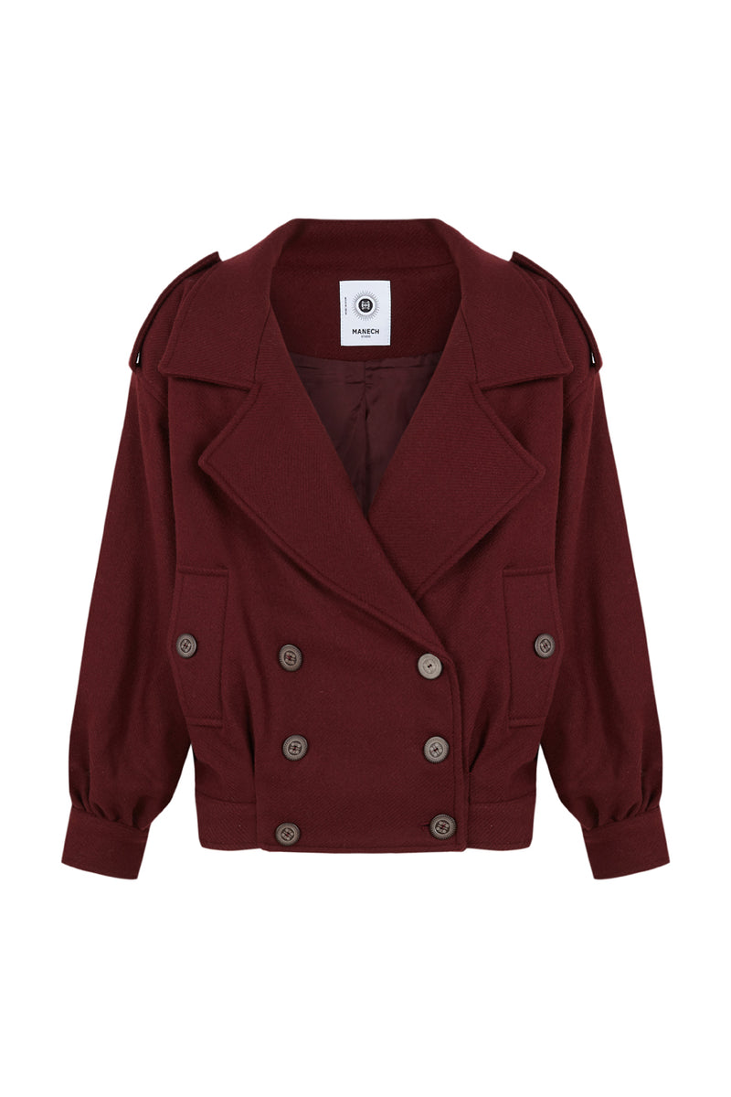 Cazadora de lana Manech 001 W Red Wine