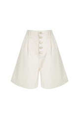 001 WEISSE DENIM-BERMUDASHORTS