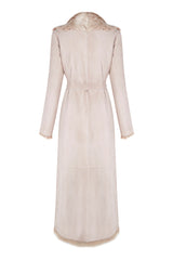 MANTEAU EN CUIR CISAILLÉ 002 TOFU