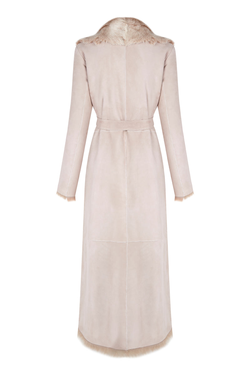 MANTEAU EN CUIR CISAILLÉ 002 TOFU