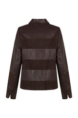 Manech 003 Limited Edition Dark Chocolate Leder- und Wildlederjacke