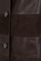 Manech 003 Limited Edition Dark Chocolate Leder- und Wildlederjacke