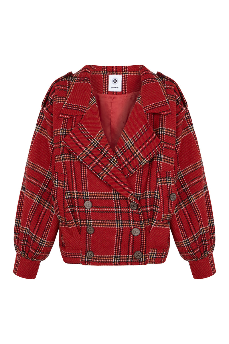 VESTE EN LAINE MANECH 001 RED LONDON