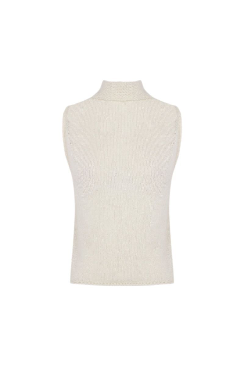 TOP ALPACA SILK 001 SNOW WHITE