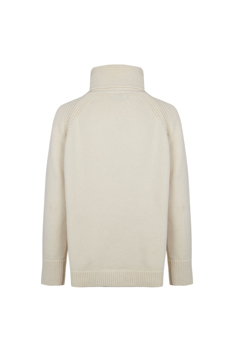 JERSEY DE LANA  001 WHITE SNOW