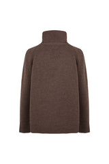 001 PULL EN LAINE CHOCOLAT CLAIR