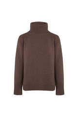 001 PULL EN LAINE CHOCOLAT CLAIR