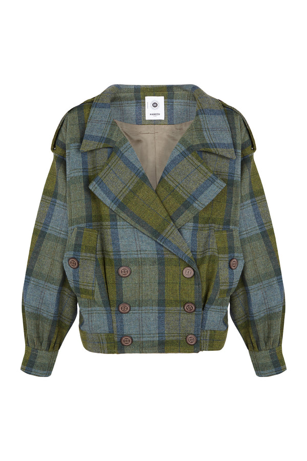 CHAQUETÓN DE LANA MANECH 001 GREEN HIGHLAND