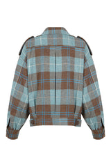 VESTE EN LAINE MANECH 001 BLEU LOCH