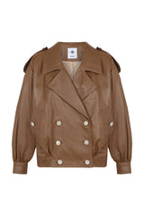 CHAQUETA DE CUERO MANECH 001 TOPO
