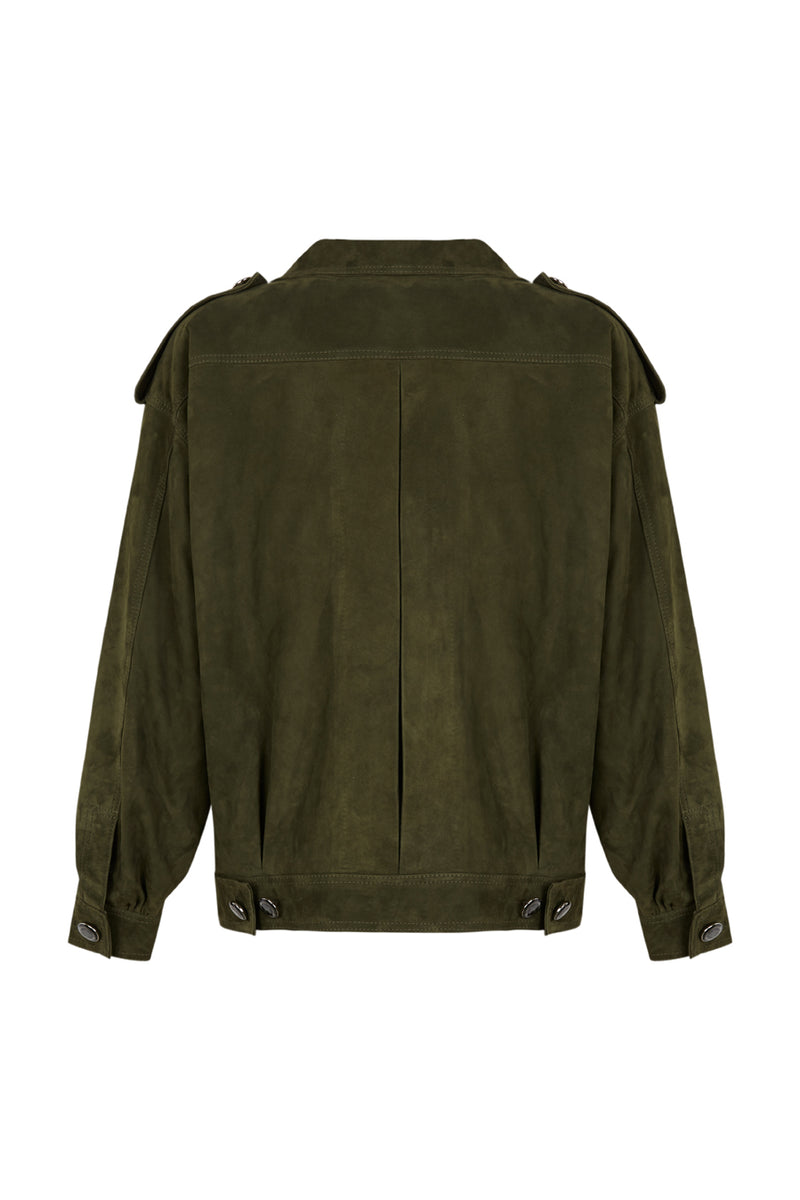 Cazadora de piel Manech 001 L Green Nobuck Limited Edition.