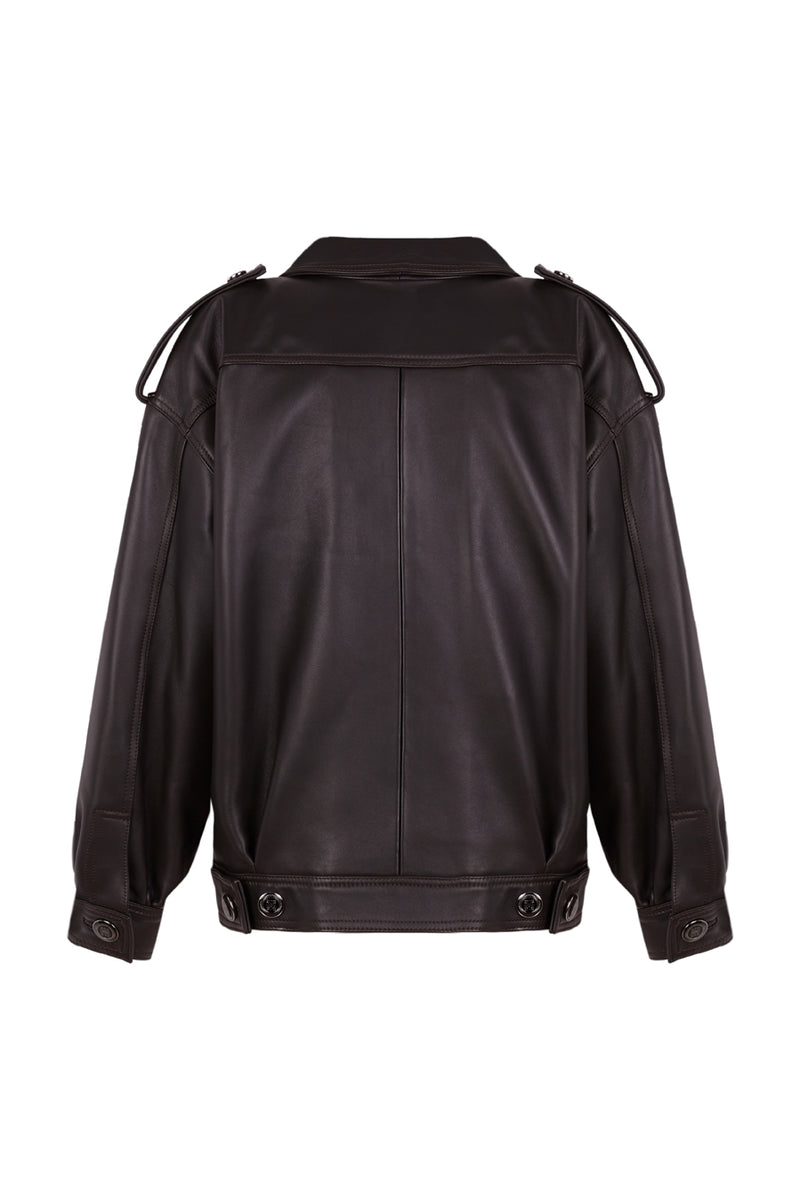 Manech 001 L Dark Chocolate Limited Edition Lederjacke