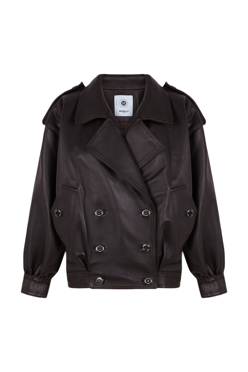 Manech 001 L Dark Chocolate Limited Edition Lederjacke