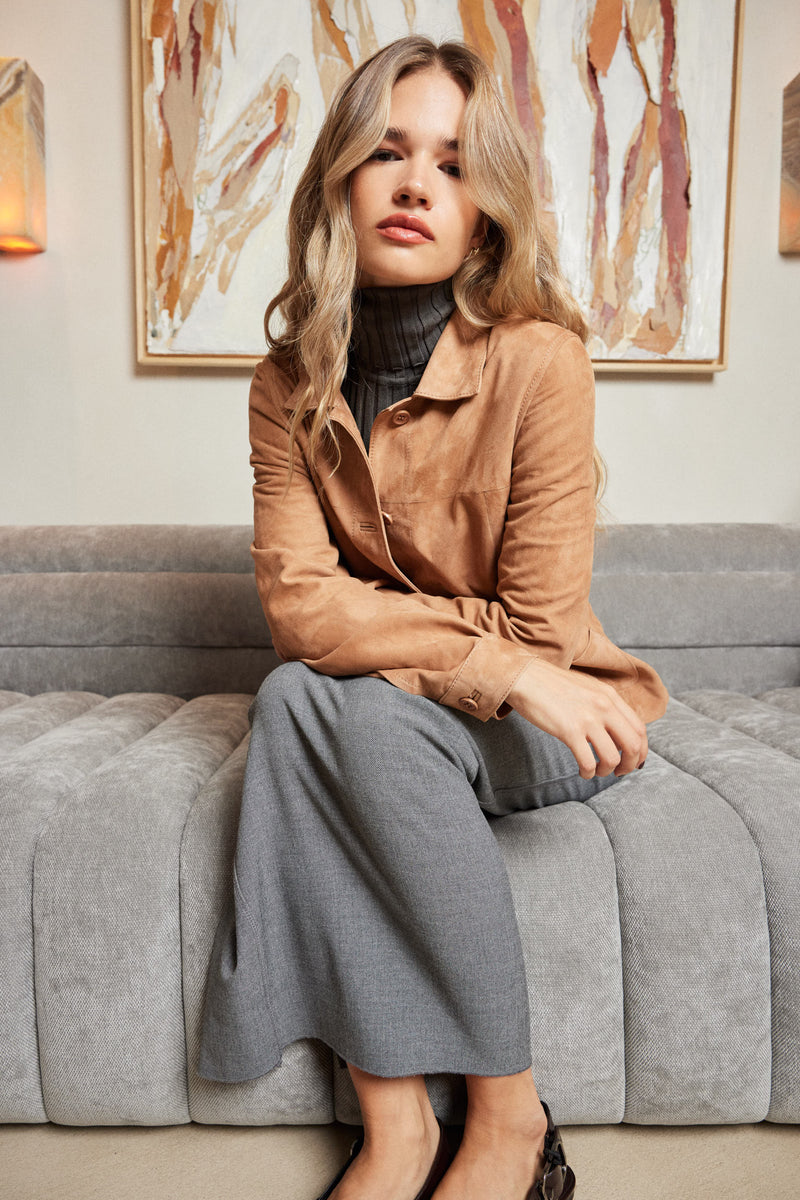 Manech 005 Limited Edition Camel Wildlederjacke