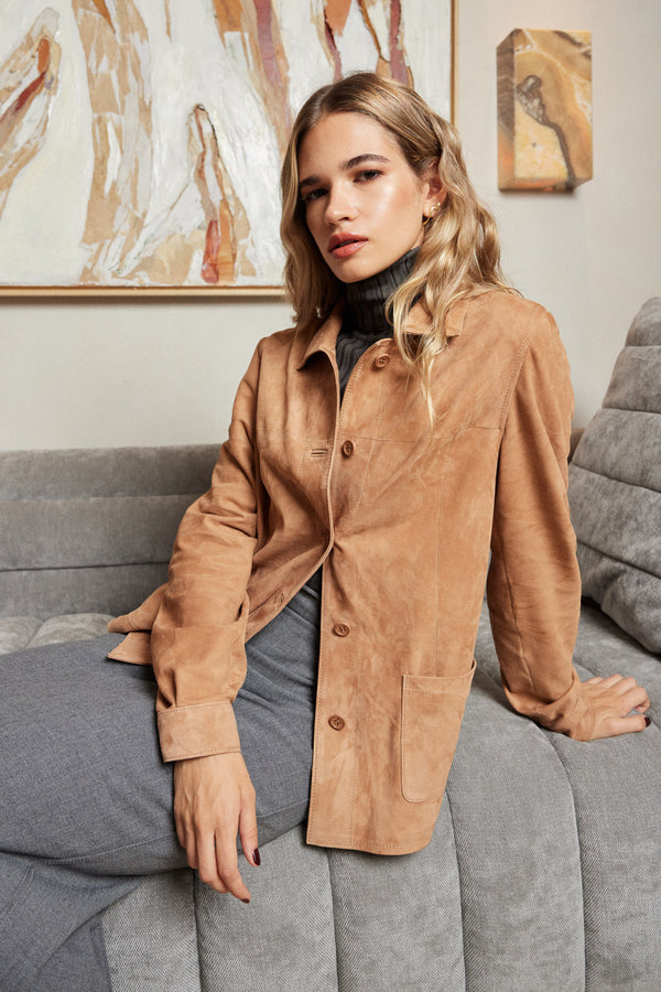 Manech 005 Limited Edition Camel Wildlederjacke