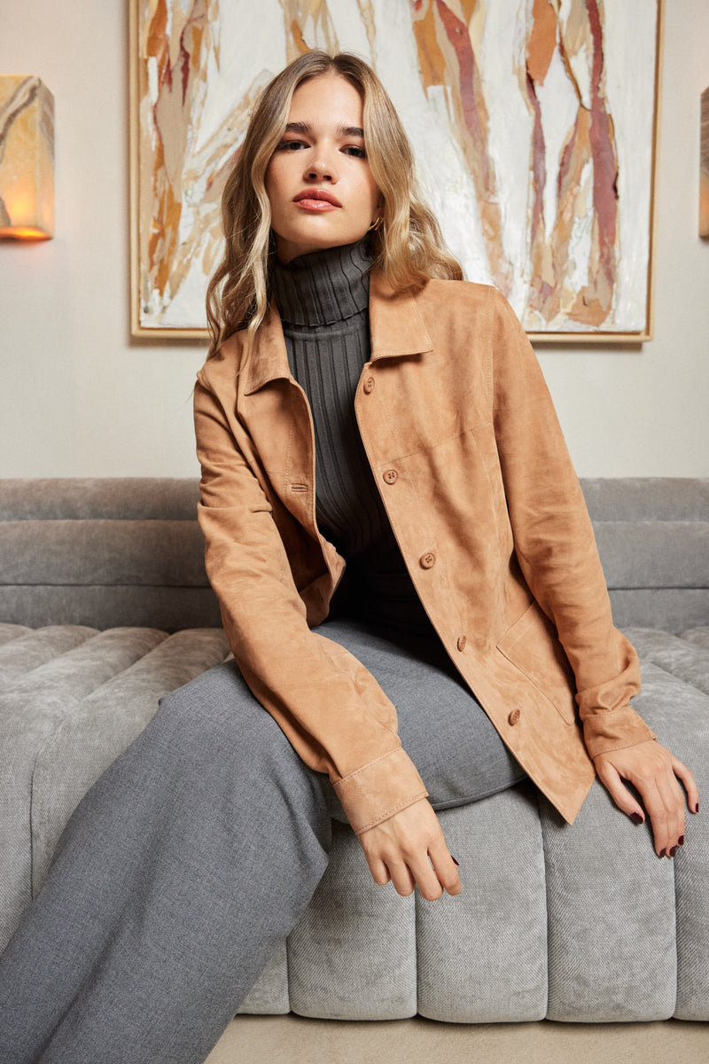 Manech 005 Limited Edition Camel Wildlederjacke