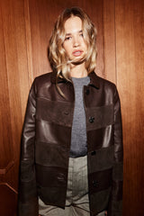 Manech 003 Limited Edition Dark Chocolate Leder- und Wildlederjacke