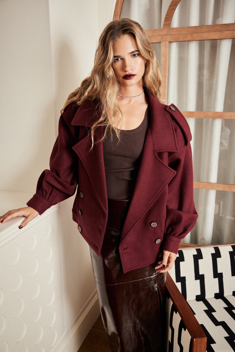 Cazadora de lana Manech 001 W Red Wine