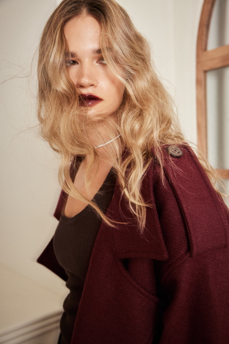 Manech Marca Ropa Cazadora de lana Manech 001 W Red Wine – MANECH. Limited pieces made ...