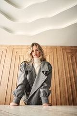 Cazadora de Lana Manech 001 W Light Grey
