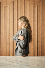 Cazadora de Lana Manech 001 W Light Grey