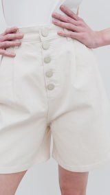 001 WEISSE DENIM-BERMUDASHORTS